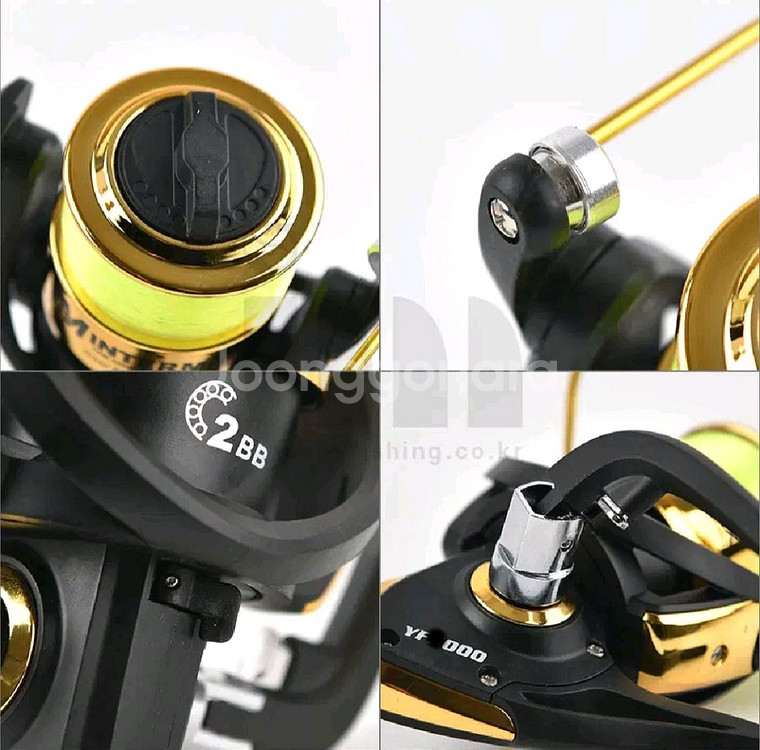 카본원투낚시대3.6m릴대+5000번릴+원줄 민물바다겸용--9