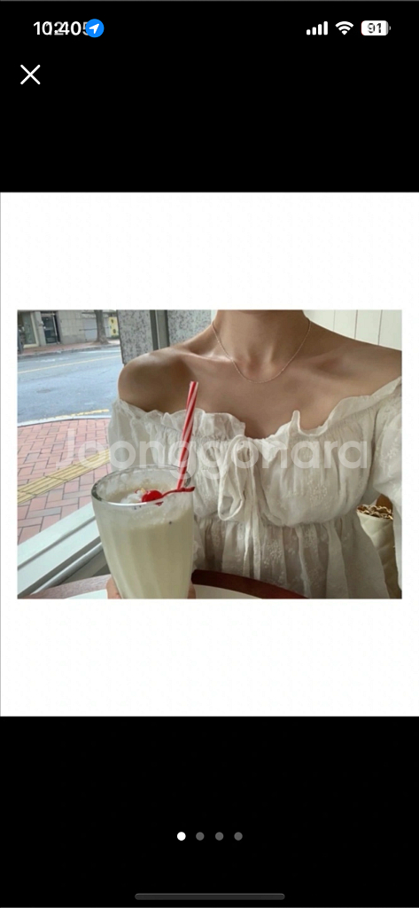 셔링 리본 블라우스/릴리코츠 시예 모도마켓 타낫--0