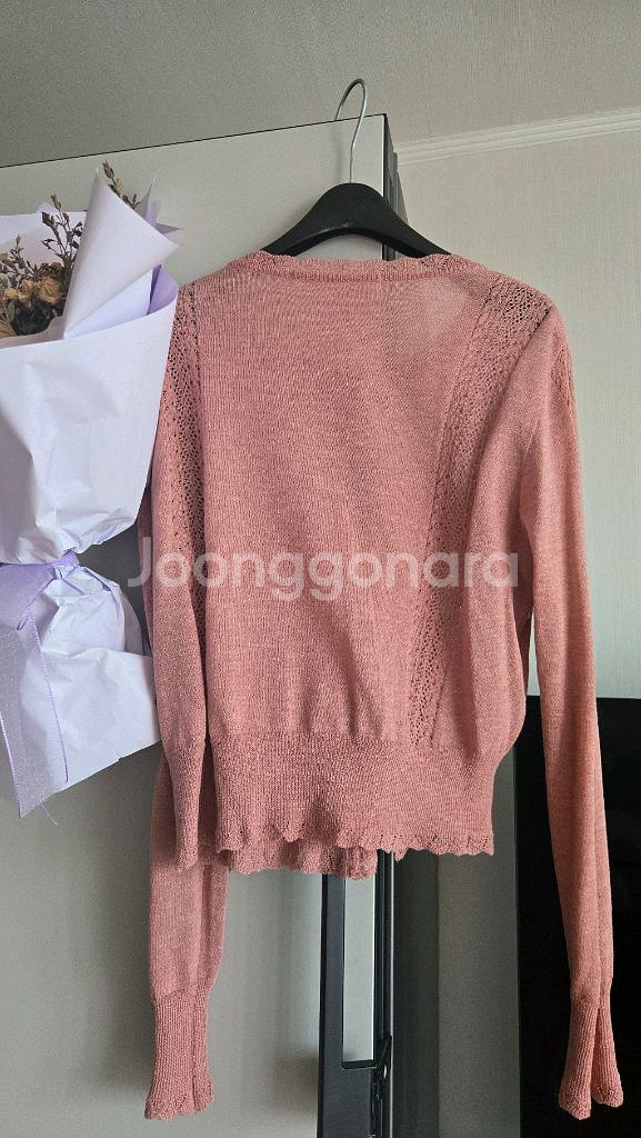 레니본 딸기우유 가디건--0