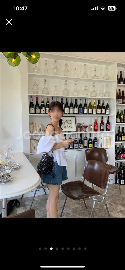 퍼프 오프숄더 블라우스--2