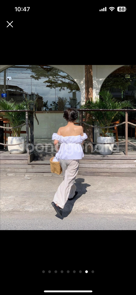 퍼프 오프숄더 블라우스--7