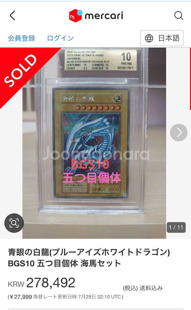 bgs 10 푸른눈의백룡 카이바 25주년--1