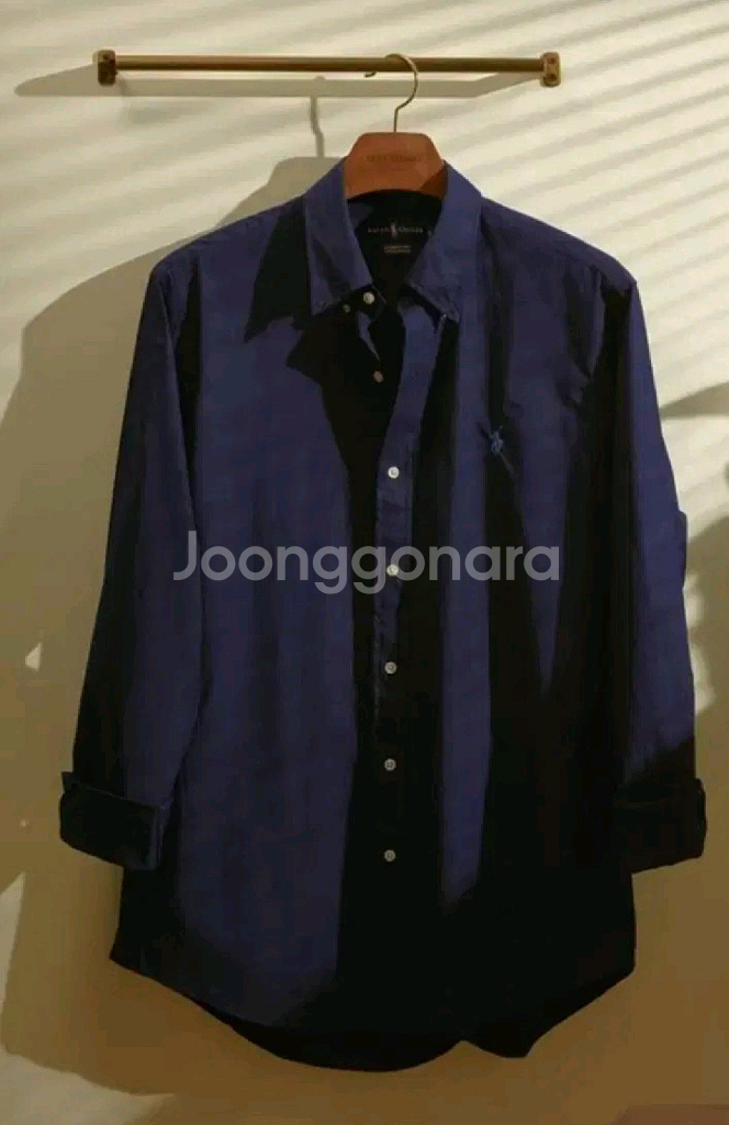 폴로 랄프로렌 커스텀핏 포플린 셔츠 네이비 XL--1