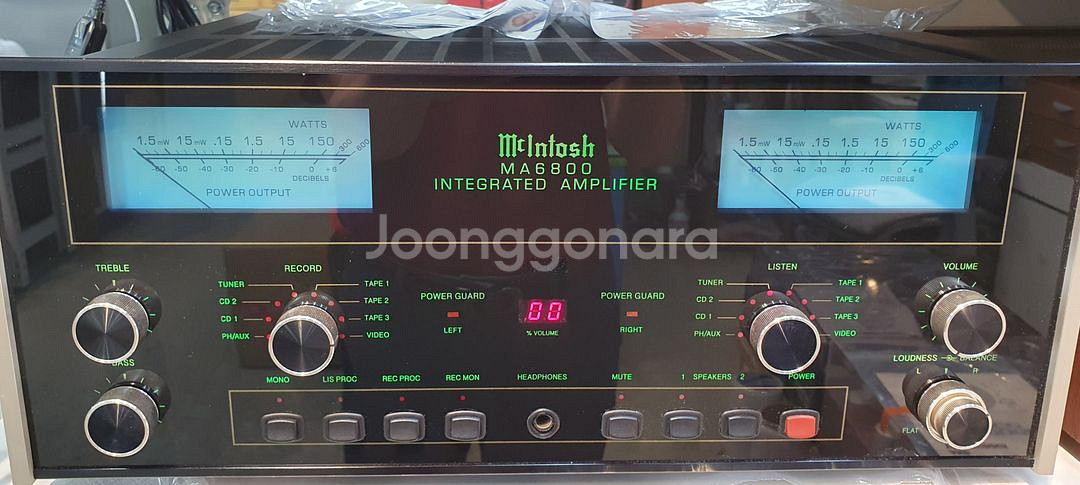 메킨토시MA6800인티앰프민트급/설명서/재입고--1