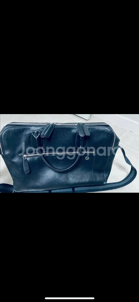 GUCCI 인터로킹 G 레더 서류가방--0