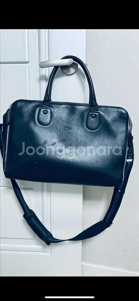 GUCCI 인터로킹 G 레더 서류가방--4