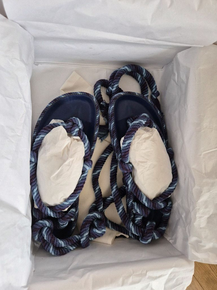 (새상품) 이자벨마랑 블루 로프 샌들 37사이즈 이미지