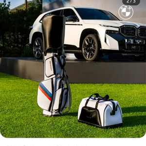 BMW 카본 화이트 골프백,보스턴백 셋트