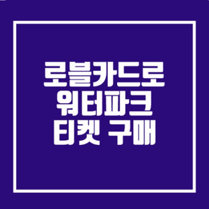 로블카드 워터파크 이용권4인용 95000원