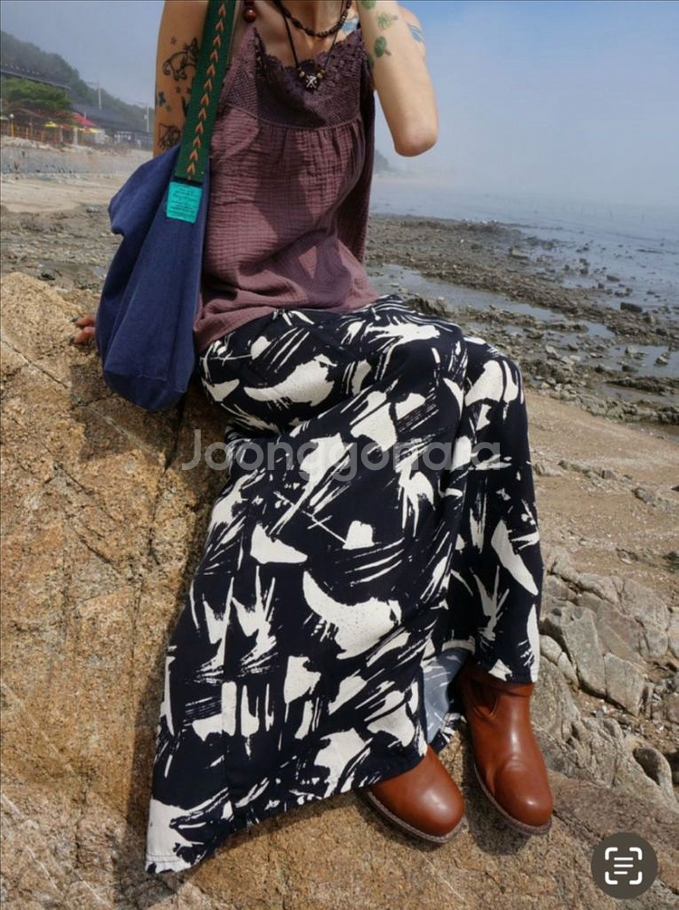 모래하우스나염롱스커트--0