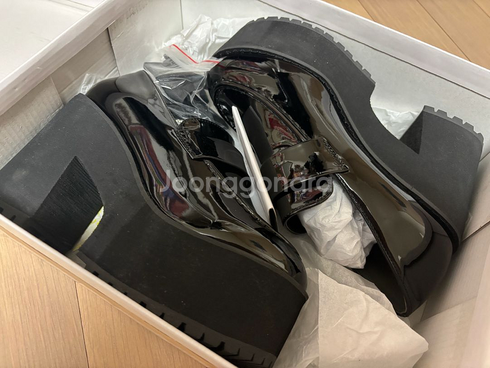 양지뢰 노에미 리본 매니쉬 비쥬 통굽 슈즈 스나계--1