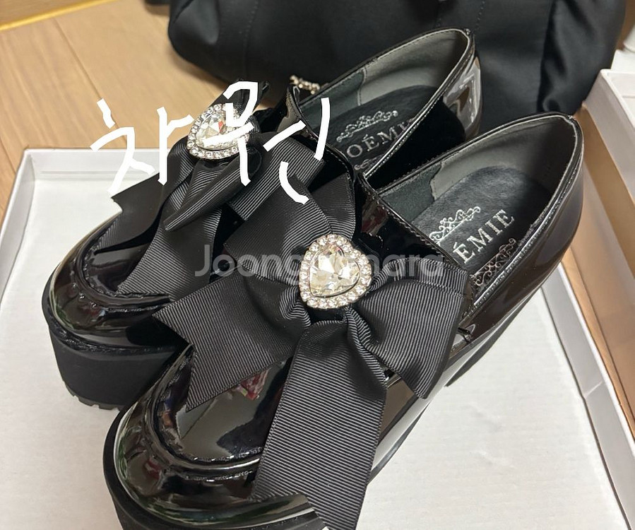 양지뢰 노에미 리본 매니쉬 비쥬 통굽 슈즈 스나계--2