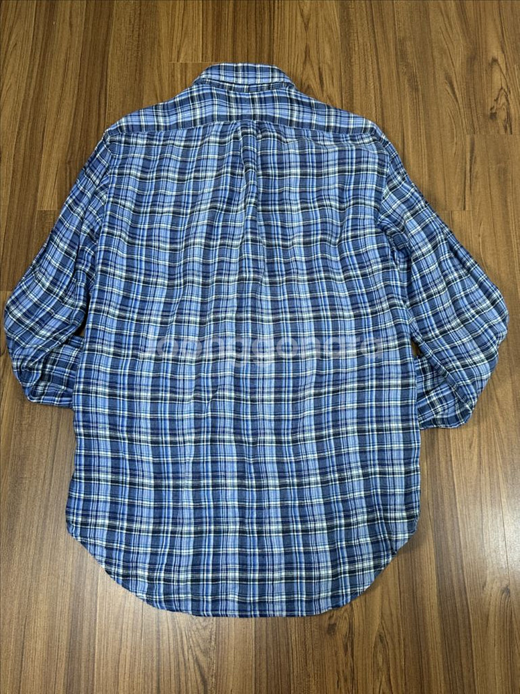 폴로 랄프로렌 린넨 체크셔츠 S(98)--7