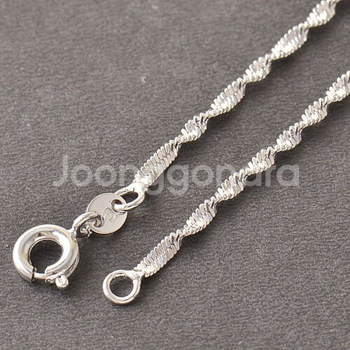 새 925 실버 도금 56cm 목걸이 선물--2