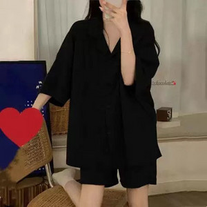 (새상품)잠옷세트 브라운/블랙