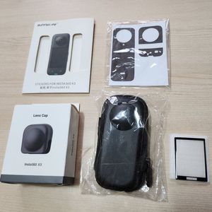 인스타360 X3 스킨,렌즈캡,액정보호가드,하드파우치