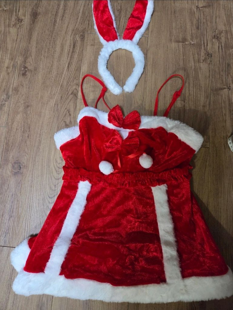 이벤트의상 크리스마스 코스튬 산타토끼 초미니 원피스 이미지