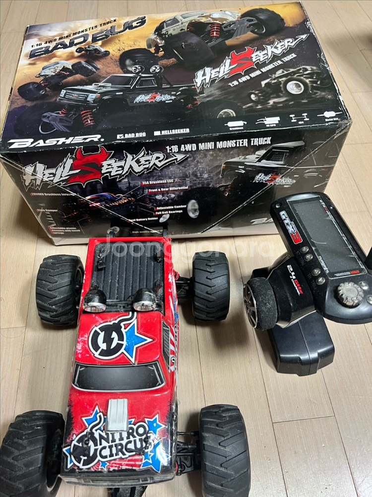 1:16 RC 몬스터 트럭 BASHER. 2대.--0
