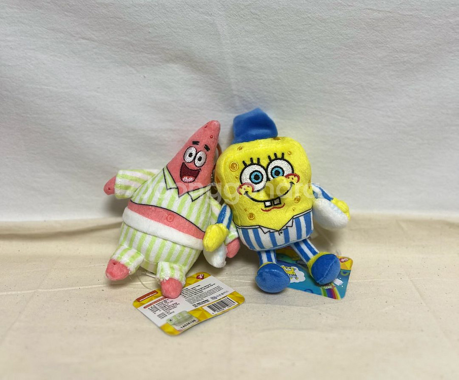 (새상품) 일괄 파자마 잠옷 뚱이&스폰지밥 인형 키링--0