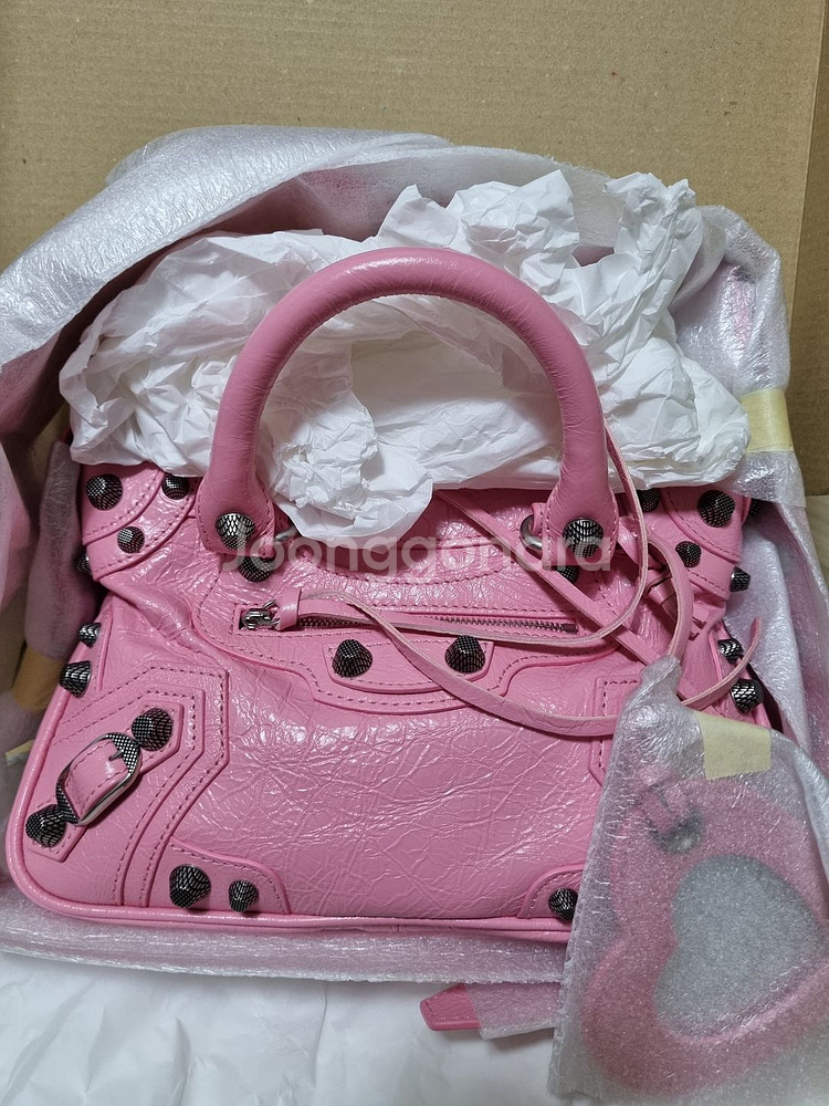 발렌시아가 네오카골 스몰 토트백 핑크 새상품(가격인하)--2