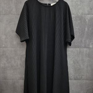 COS / 플리츠 미디 블랙 원피스 M