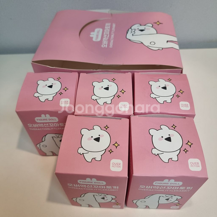 오버액션꼬마토끼 피규어 6종 일괄--1