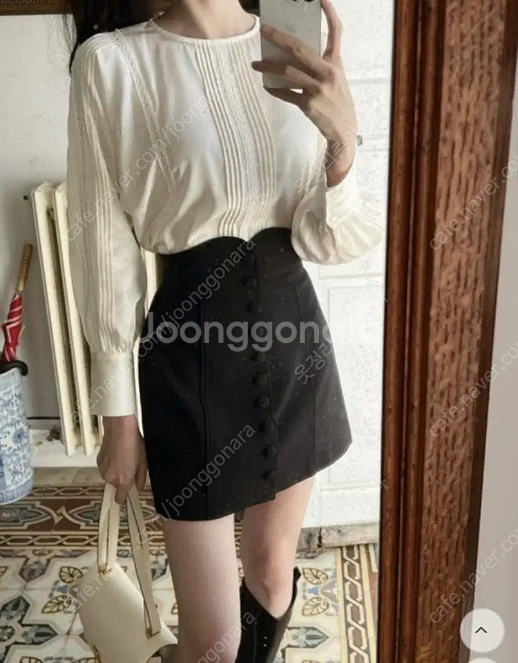 라벨르블랑 하트 스커트 블랙 26 (새상품)--1