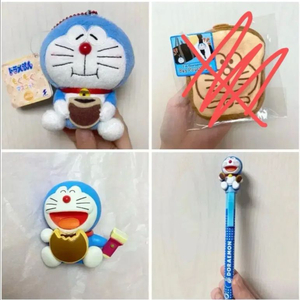빈티지 고전 도라에몽 인형키링 볼펜 파우치 피규어 세트