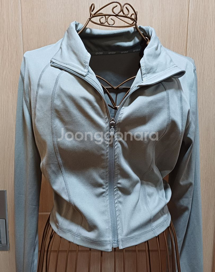 안다르 컴피니티 멜란지 NZ 크롭집업 L size--0