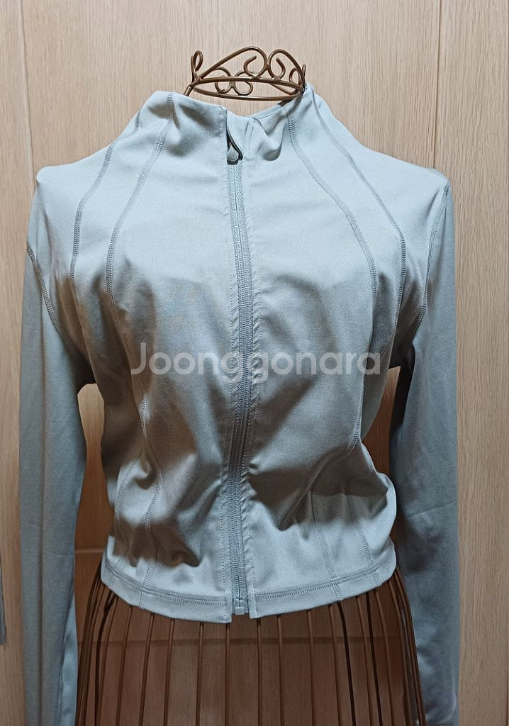 안다르 컴피니티 멜란지 NZ 크롭집업 L size--2