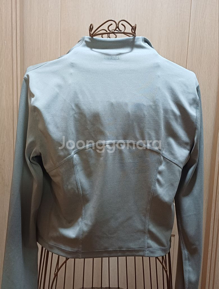 안다르 컴피니티 멜란지 NZ 크롭집업 L size--4
