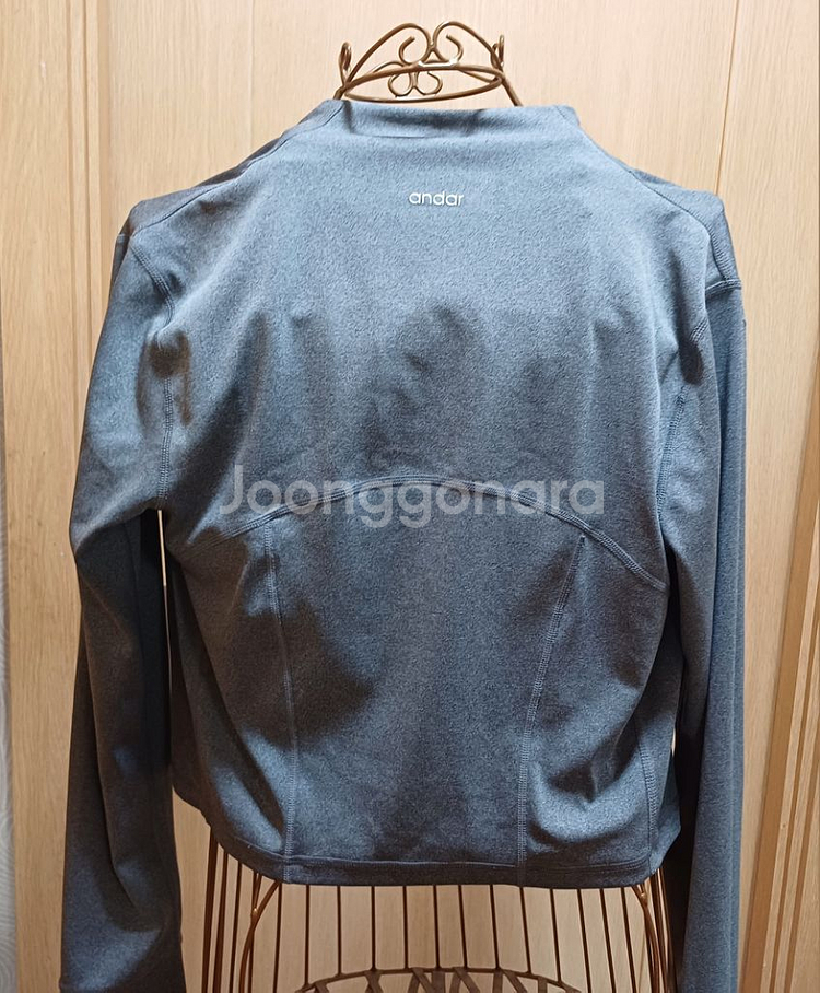 안다르 컴피니티 멜란지 NZ 크롭집업 L size--5