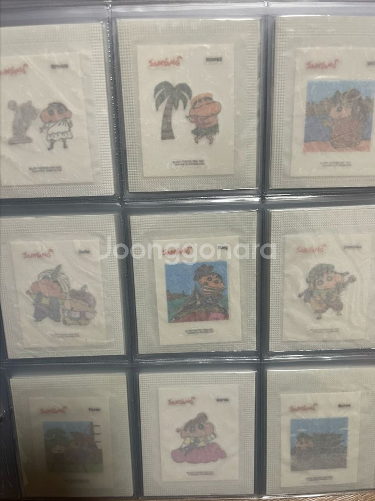 짱구 1,2,3,4,흰둥이,떡볶이 띠부씰 전종--0