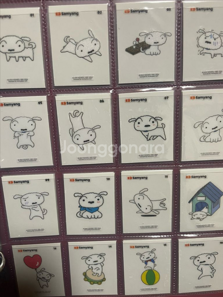 짱구 1,2,3,4,흰둥이,떡볶이 띠부씰 전종--4