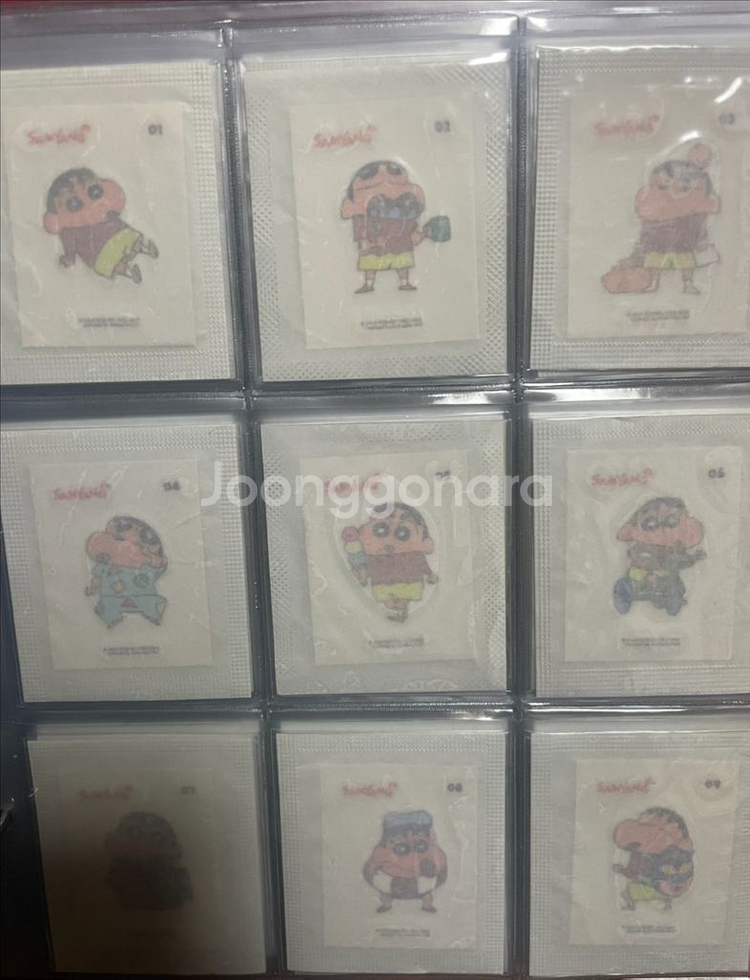 짱구 1,2,3,4,흰둥이,떡볶이 띠부씰 전종--2