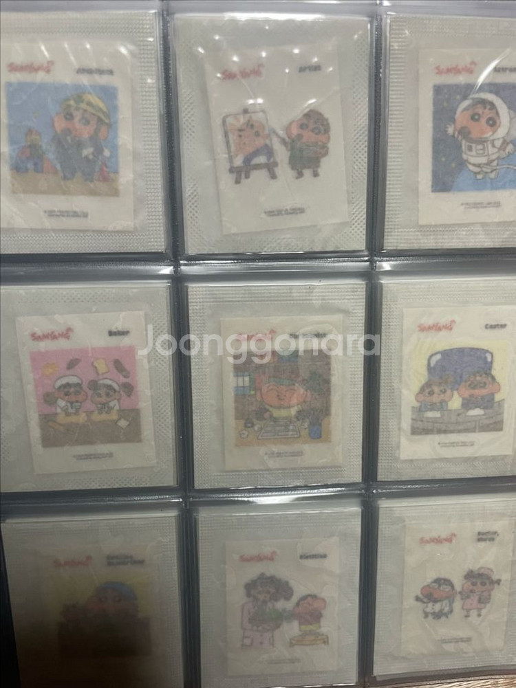 짱구 1,2,3,4,흰둥이,떡볶이 띠부씰 전종--1