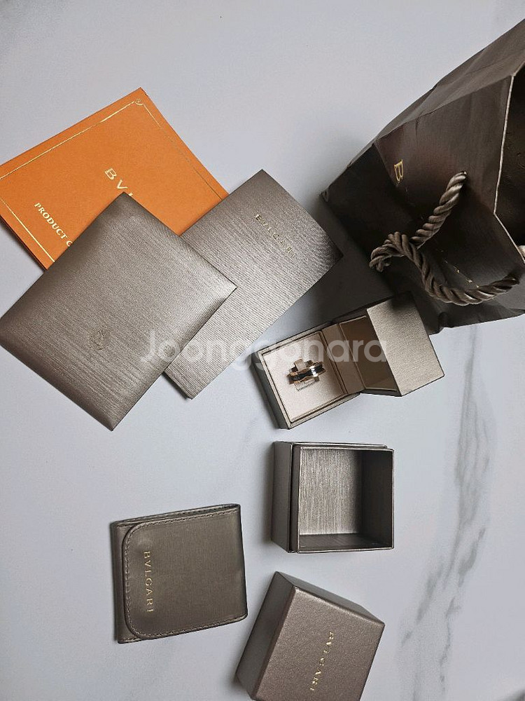 불가리 비제로원 2밴드 로즈골드 반지--0