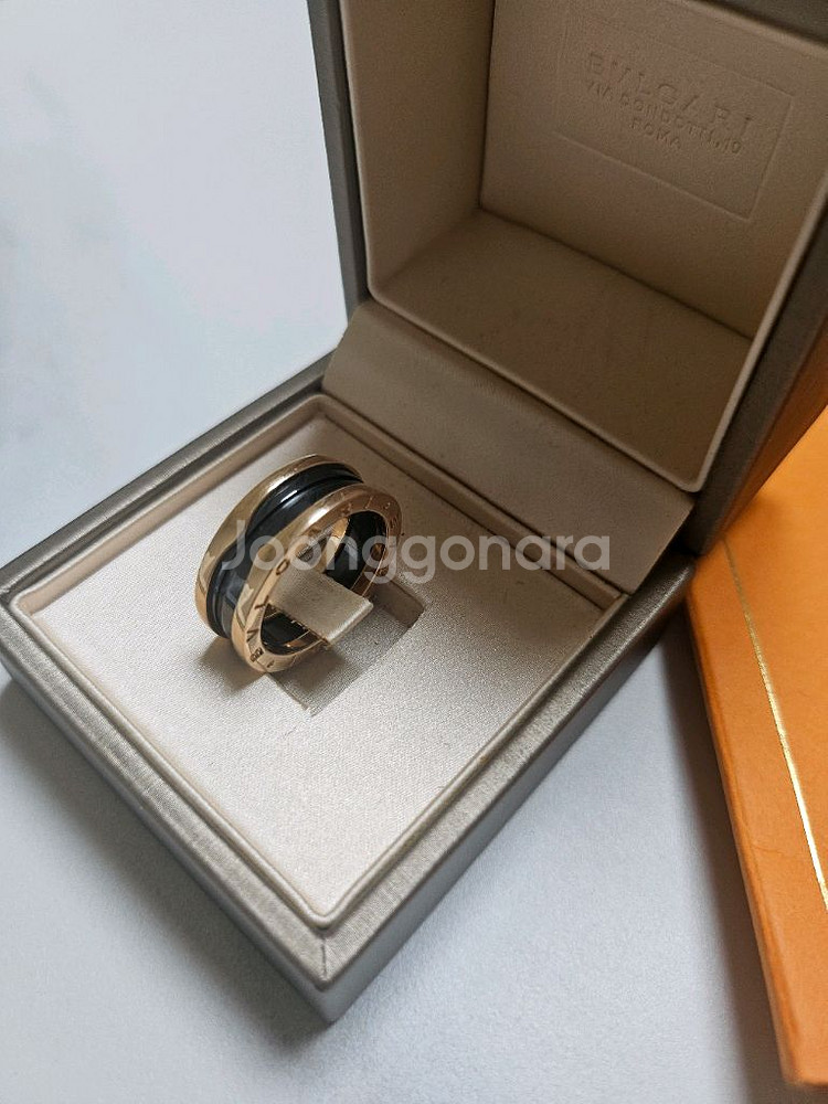 불가리 비제로원 2밴드 로즈골드 반지--1