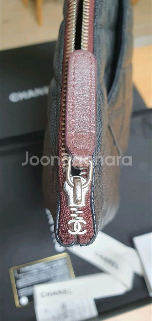 샤넬 캐비어 라지 클러치/클러치백 은장 정품A급(감정O--4
