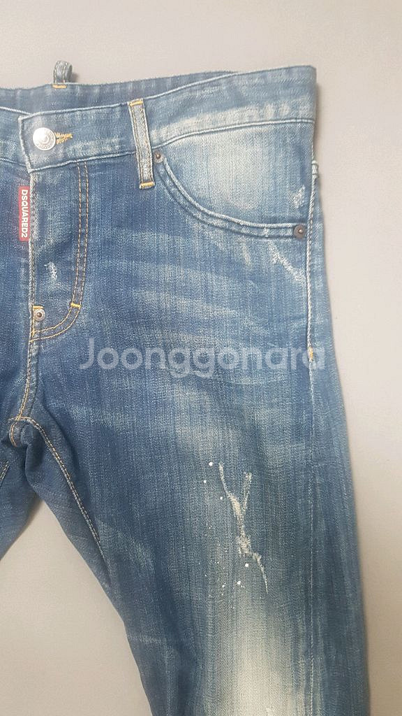 [46] 정품 디스퀘어드2 페인트스플래트 섹시트위스트진--3
