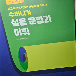 2025 선재국어 수비니겨 실용 문법과 어휘
