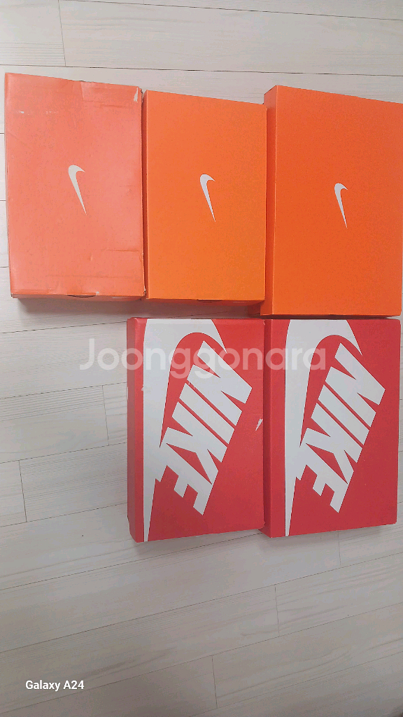 NIKE 나이키 박스 5개(레드2개+오렌지3개)--0