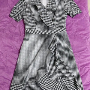 티렌 깅엄체크 프릴여름원피스 55 새상품