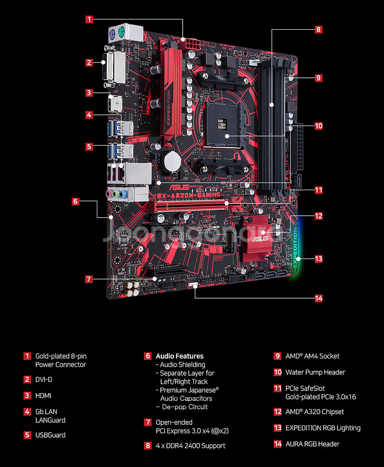 ASUS EX-A320M-GAMING메인보드(택포)--8