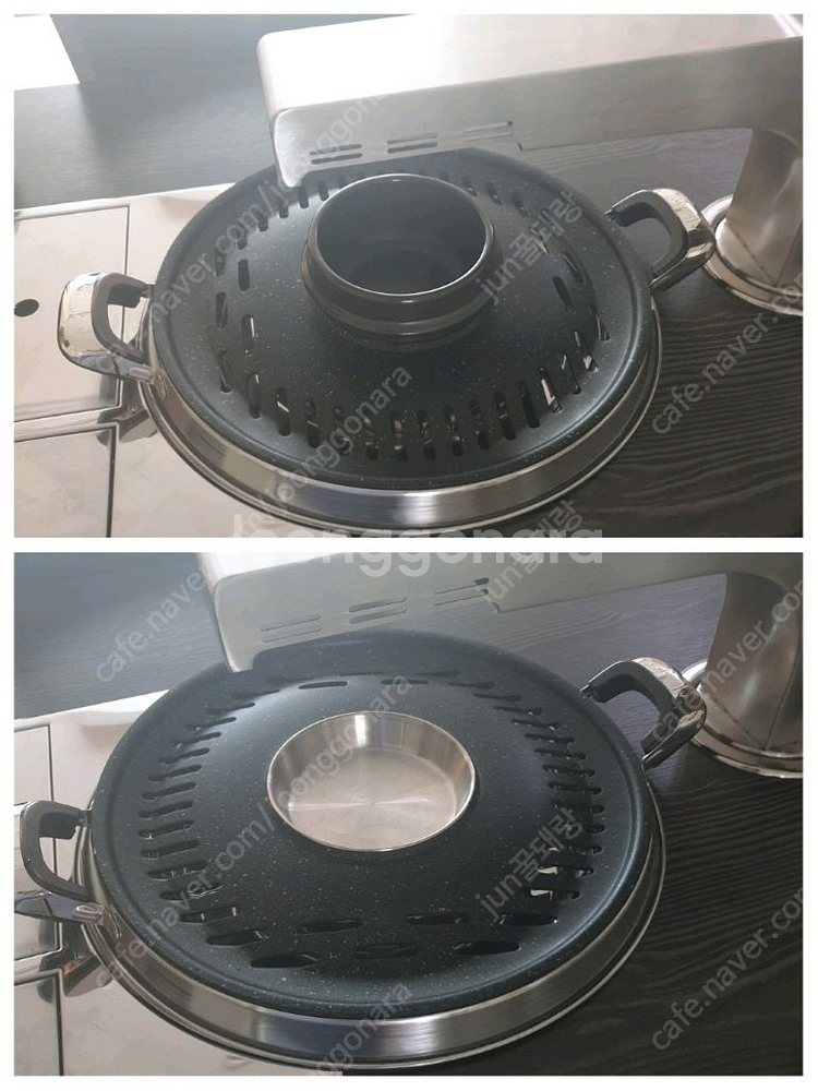 로스타 테이블 가스버너 뚝배기 중앙타공 고기 삼겹살불판--7