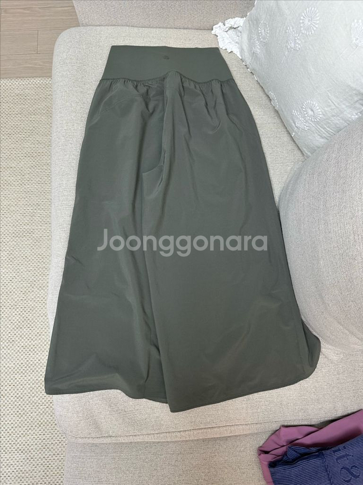룰루레몬 와이드 팬츠 7부 8부 카키 4 S사이즈--2