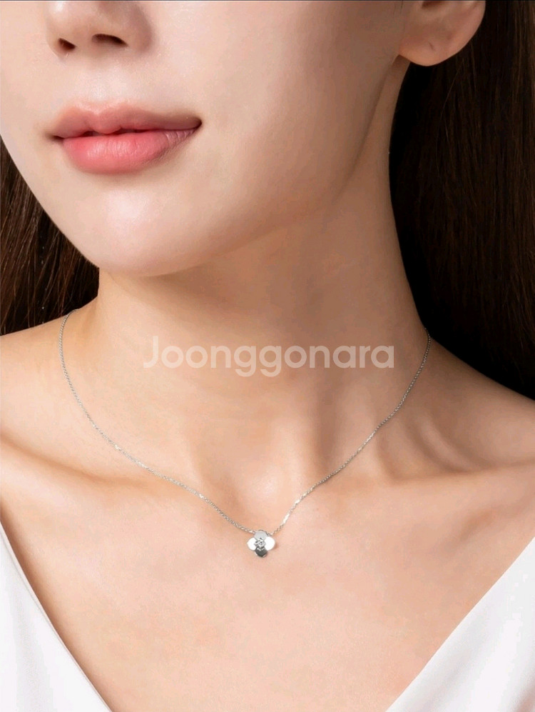 로이드 14k 화이트골드 다이아 목걸이(새상품)--1