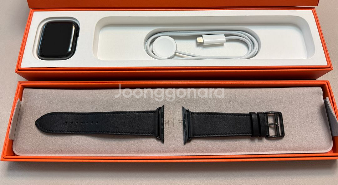 애플워치8 에르메스 45mm 스페이스블랙--5