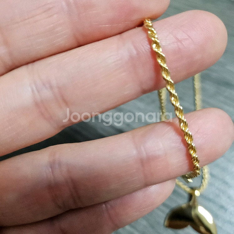 실버925 고래꼬리 목걸이 (미사용)--1