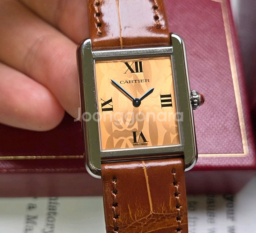 레어] 까르띠에 탱크 솔로 Ref.2716 쿼츠 오렌지--5
